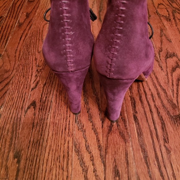Designer Rag and Bone purple ankle boots - Picture 3 of 4